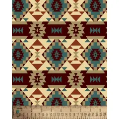 Southwest Dakota Diamonds Cotton Fabric | By the Yard | Sewing and Crafting | 44 inches wide