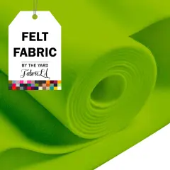 FabricLA Acrylic Felt Fabric - 72" Inch Wide 1.6mm Thick Felt by The Yard - Use Soft Felt Sheets for Sewing, Cushion, and Padding, DIY Arts & Crafts (7 Yards, Lime)