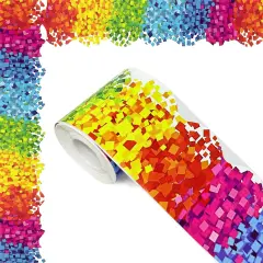 Wrapables 60 Feet Bulletin Board Borders, Adhesive Decorative Trim Stickers, Confetti