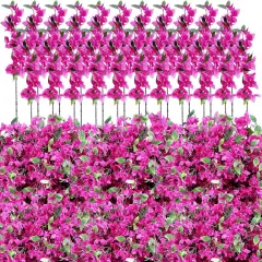 60 Pcs Artificial Faux Bougainvillea Fake Flower Tabletop Arrangement