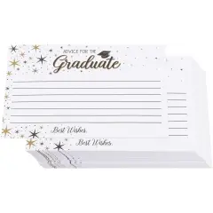 60 Pack Graduation Advice Cards, Advice for the Graduate Party Supplies, Class of 2025 Grad Advices Note Card (4x6 Inch)