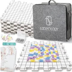 9PC Crochet Blocking Board Set with Grids - Full Set