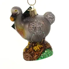 Old World Christmas 3.5 Inch Dodo Bird Tree Ornament , Extinct Gray