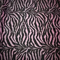 1 Yard Pink and Black Zebra Print Poly Cotton Fabric 59/60 Inch Width