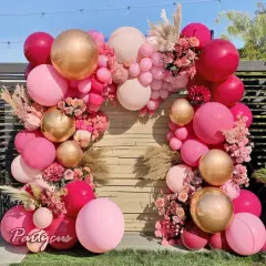 Hot Pink Balloon Arch Kit (Hot Pink Shade)
