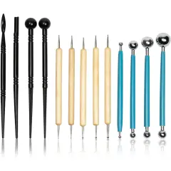 13pcs Clay Sculpting Tools Pottery Carving Tool Set for Art & Craft DIY Projects, Modeling Clays and Embossing Pattern Multicolor
