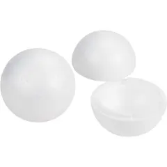 Two Halve Foam Balls for Arts and Crafts Supplies (4 In, 4 Pack) White