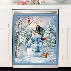 Collections Etc Winter Snowman Kitchen Dishwasher Magnet