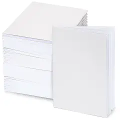 24 Pack Blank Books for Kids to Write Stories, A6 White Mini Notebook Bulk, 4.3x5.5 in Unlined Travel Journals Scrapbooks for Students Sketching, Drawing and Notetaking