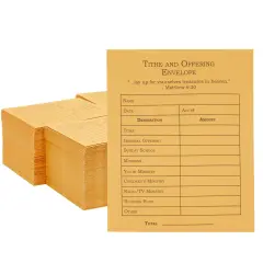 Tithe and Offering Envelopes for Church & Donations (500 Pack Case, 5.5 x 4.5 Inches) Yellow