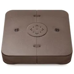 Best Choice Products 330lb Capacity Fillable Heavy-Duty Outdoor Cantilever Umbrella Base w/ Easy-Fill Spouts Brown