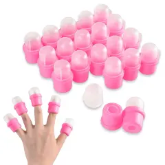 Zodaca 20 x Cap DIY Wearable Salon Nail Acrylic UV Gel Polish Remover Soak Soakers Tool for Manicure