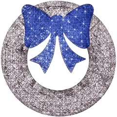 Best Choice Products 60in Pre-Lit Outdoor Christmas Wreath, LED Metal Holiday D&eacute;cor w/ 206 Lights, Bow Silver/Blue