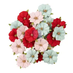 Prima Marketing Frank Garcia Paper Flowers 24/Pkg-Cherry Candy, Cherry Sweet