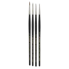 Da Vinci Maestro Kolinsky Brushes - Set of 4, Series 10 Round, Short Handle