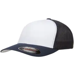 YP Classics&reg; Flexfit Trucker Mesh with White Front Panels Cap NAVY/WHT/NVY