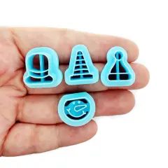 Cute Snowman Head with Hats Clay Cutter Bundle, 4 pcs, Adorabilities