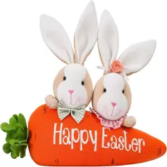 Easter Decorations Happy Easter Bunny Ornaments Figurine Handmade Table Spring Home D&eacute;cor Cute Rabbit Tabletop Farmhouse Gifts Office Party Supply