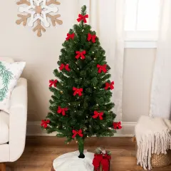 Northlight Mini Velveteen Christmas Bow Decorations - 3" - Red - Pack of 14