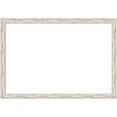 Alexandria White Wash Narrow Framed Dry Erase Magnetic Board