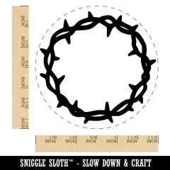 Crown of Thorns Jesus Christ Christianity Easter Self-Inking Rubber Stamp Black