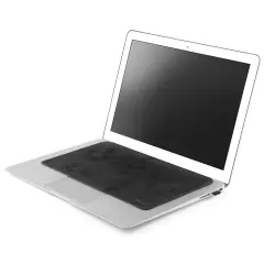 Insten Mouse Pad for Laptop Computer Desk Multi-Functional (Act as Screen Protector & Cleaning Cloth) (10.8 x 6.3") Black