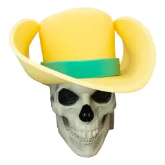 Edge Collections - 12' - Yellow - Oversized Skeleton Cowboy Hat for Parties and Events!