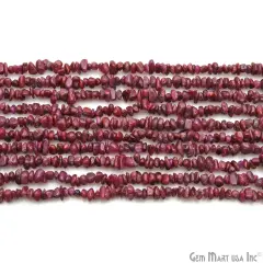 Natural Chip Beads, 34 Inch, Genuine Chip Strands, Drilled Strung Nugget Beads, 3-7mm, Polished, GemMartUSA (70001) Ruby