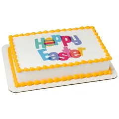Hoppy Easter Edible Cake Topper Image 1/4 sheet