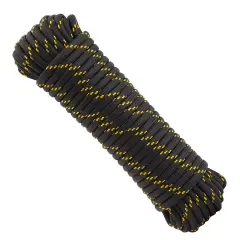 1/2 Inch x 100 Ft Diamond Braided Rope for Knot Tying Practice, Camping, Boats, Trailer Tie Down (Polyester)