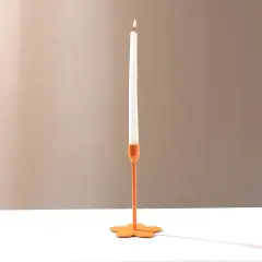 Floral Fusion Candle Holder, Orange