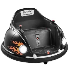 Best Choice Products 6V Kids Ride On Bumper Car Toy w/ Remote Control, Harness, Lights, 360 Degree Spin Black