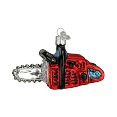 Old World Christmas 2.5 Inch Chain Saw Christmas Tree Ornament , Ornament Dyi Improvement Red