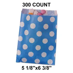 Versatile Large Dots Merchandise Bags 5 1/8" x 6 3/8" Royal