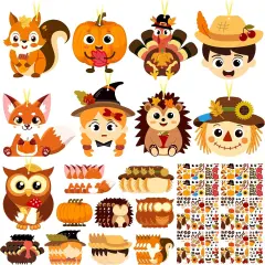 36Pcs Fall Animal Ornament Crafts Kits