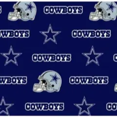 Licensed NFL Dallas Cowboys Logo Blue Cotton 6313D Fabric by the Yard