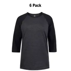 Sofra Ladies Baseball Tee Pack Of 6 Easy To Style