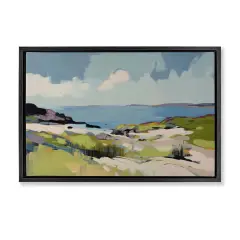 Stupell Industries Coastal Green Breeze Floating Frame, design by Elara Yasna