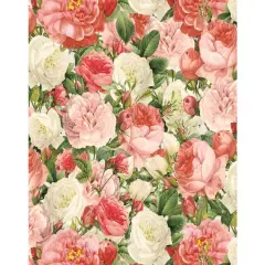 Vintage Rose Cotton Fabric | By the Yard | Sewing and Crafting | 44 inches wide