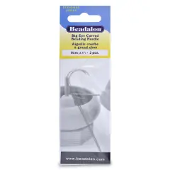 Beadalon Big Eye Curved Beading Needles 2/Pkg-3.5"