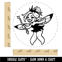 Mischievous Fairy Pixie Sprite Fae Rubber Stamp for Stamping Crafting Planners