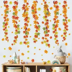 3 Sheets Maple Leaves Vine Wall Sticker