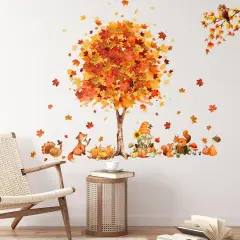 3 Sheets Thanksgiving Wall Decals