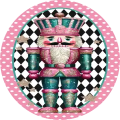 Pink Oval Nutcracker Sign
