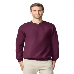 Gildan&reg; Unisex Softstyle Midweight 1/4 Zip Long Sleeve Sweatshirt Maroon