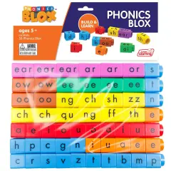 Junior Learning: Rainbow Phonics - Phonics BloxSet - 58 Color-Coded Blocks, Children's Build & Learn Set, Letter & Word Decoding, Phonemic Awareness