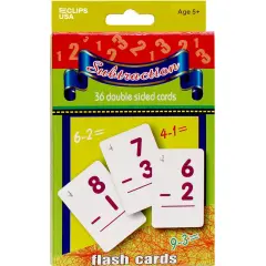 Subtraction Flash Cards, Set of 36 Cards &ndash; 48 Packs