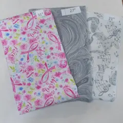 Cancer Music Gray Fabrics 2yd 7in Last the Best End of Bolt