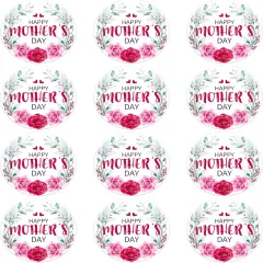 Happy Mothers Day Stickers - 36pcs Mother's Day Gift Tags Labels 1.5" Pink Flower Mom Stickers for Envelope Seals Card Gift Wrap Box Decorations Party Favors