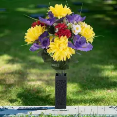 Artificial Memorial Flowers for Cemetery Summer Bushes